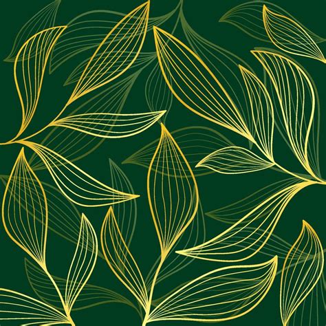 luxurious gold leaf design   green background design  wall arts