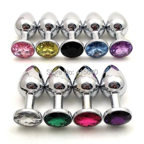 Random Color Stainless Steel Attractive Butt Plug Jewelry Jeweled