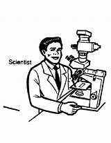 Coloring Helpers Community Scientist Microscope Drawing Getdrawings Template Netart sketch template