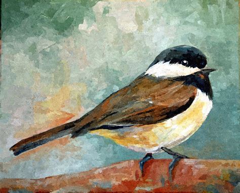 original acrylic bird painting acrylic bird painting