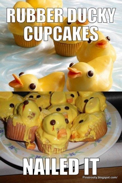 rubber ducky cupcakes baking fail  pinterest baking fails