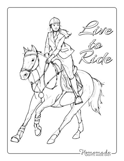 horse coloring pages  girls