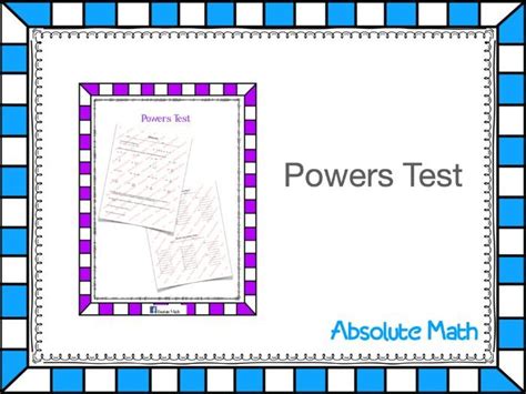 powers test teaching resources
