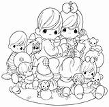 Pages Coloring Family Precious Moments Colouring sketch template