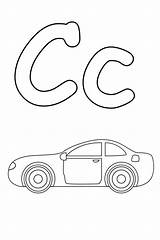 Letter Coloring Pages Printable Alphabet Car Drawing Kids Print Colouring Sheets Letters Kindergarten Clipart Numbers Clip Library Popular Coloringtop sketch template