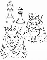 Para Colorear Chess Queen Ajedrez King Coloring Drawing Pages Dibujo Pieces Cartoon Clipart Piece Book Public Board Rey Clip Domain sketch template