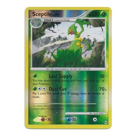 sceptile  platinum arceus reverse holo rare pokemon card  mint tcg