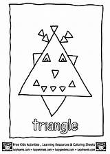 Coloring Pages Triangle Preschool Triangles Color Worksheets Kids Shapes Shape Printable Trace Educational Kindergarten Toddler Coloringtop sketch template