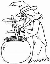Witch Coloring Pages Halloween Witches Cauldron Colouring Sheets Kids Choose Board Brew sketch template