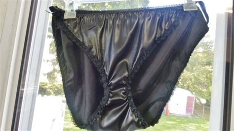 Vintage Wet Look Black Shiny Silky Panties By Cupidscloset On Etsy