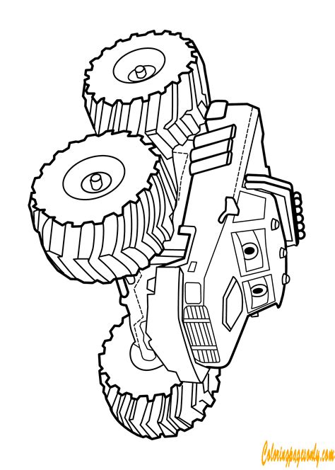 monster truck bigfoot coloring page  coloring pages