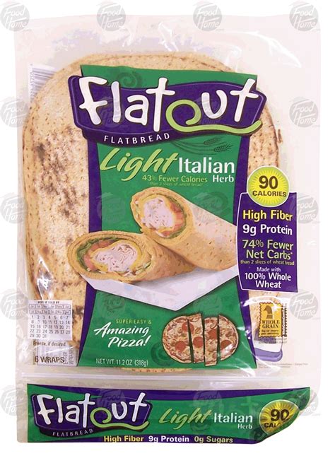 Groceries Product Infomation For Flatout Light Italian Herb