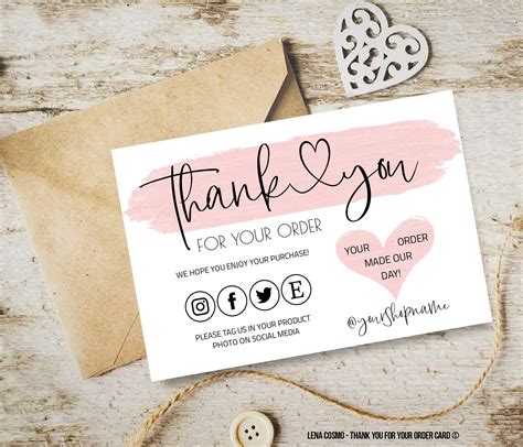 order card   card small business etsy