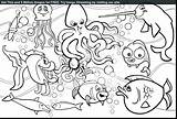 Coloring Pages Marine Sea Life Under Ocean Realistic Getcolorings Sheets Colorings Getdrawings Adults Printable sketch template