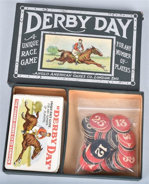 derby day horse race card game  box