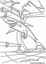 Nemo Shark Coloring Finding Boat Pages Printable Color Book sketch template