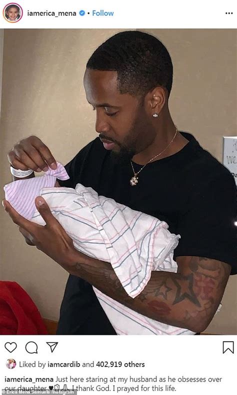 erica mena shares first photo of her newborn daughter with her husband