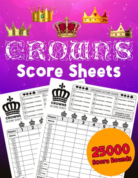 buy  crowns score sheets    inches  crowns card game score