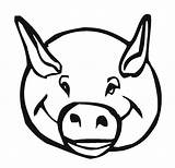 Pig Coloring Face Pages Kids Template Library Clipart Domestic sketch template