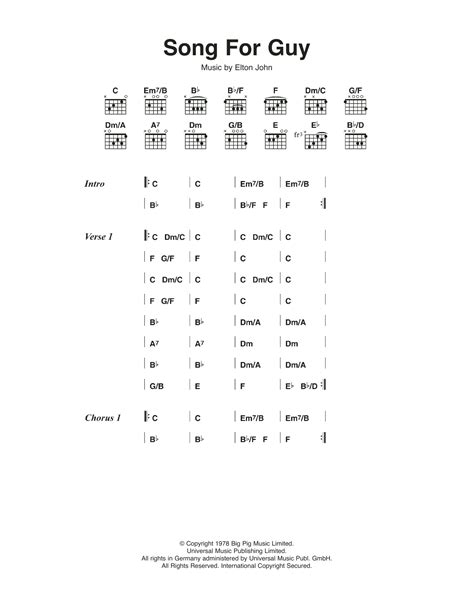 song  guy sheet  elton john guitar chordslyrics