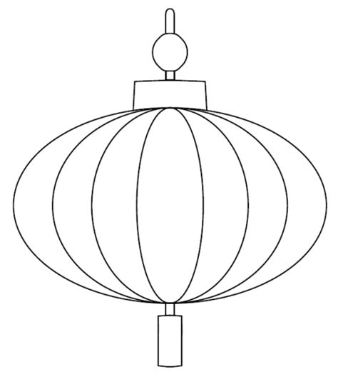 printable chinese lantern template cover  main part