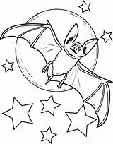 Coloring Bat Pages Halloween Printable Kids Print Sheets Preschool Colouring Moon Drawing Bats Hanging Batman Vampire Color Sheet Printables Adult sketch template