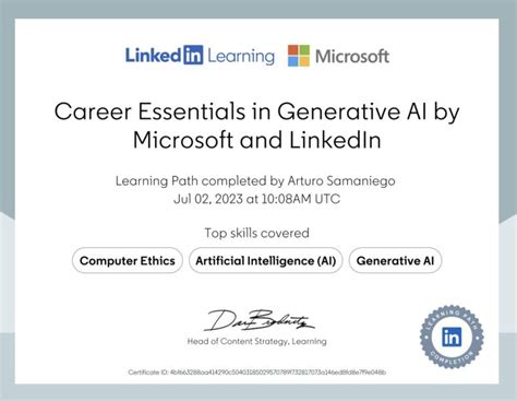 professional certificate  generative ai    linkedin