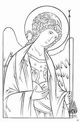 Vorlagen Ikonen Iconos Orthodox Byzantine Bizantino Bizantinos Malerei Motive Erzengel Heilige Raphael Tracings Religiöse sketch template