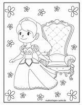 Prinzessin Malvorlage Malvorlagen Ausmalbilder Thron Seite sketch template