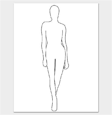 fashion female body template