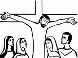 Crucifixion Jesus Pages Coloring Getcolorings Color sketch template