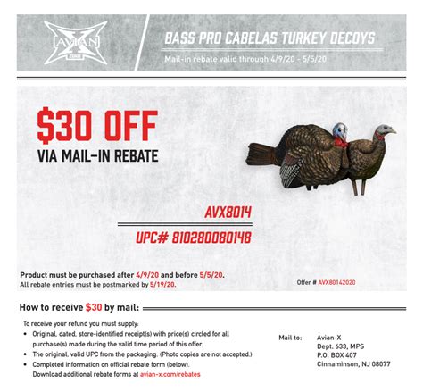 cabelas rebates form  printable rebate form