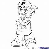 Gangster Cartoon Drawing Getdrawings Draw Cartoons Mario sketch template