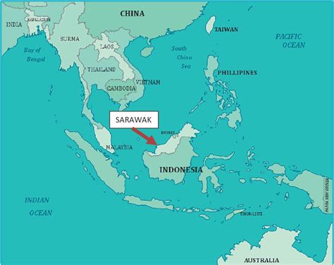 Map Shows The Location Of Sarawak Malaysia Source