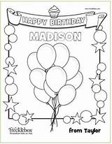 Happy Name Frecklebox Partyideapros sketch template