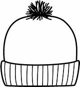 Hat Winter Clip Clipart Coloring Pages Preschool Beanie Template Outline Stocking Crafts Cliparts Hats Cap Craft Kids Colouring Words Templates sketch template