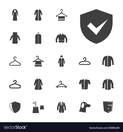 coat icons royalty  vector image vectorstock