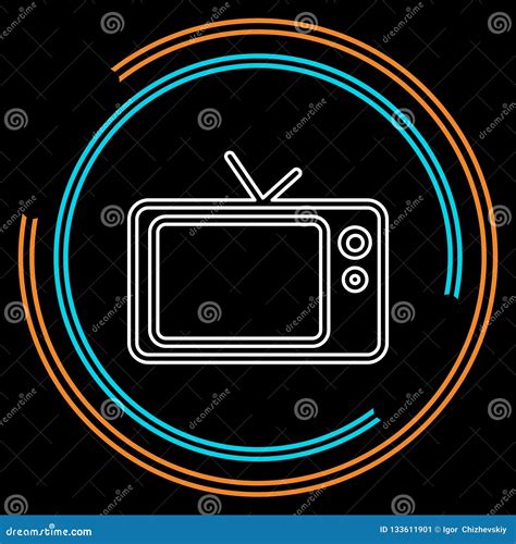 tv icon vector television screen illustration video show