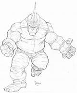 Rhino Marvel Coloring Pages Sketch Jam Deviantart Template sketch template
