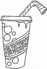 Milkshake Milchshake Ausmalbild Malteada Batido Ausmalen Supercoloring Erdbeer Mcdonalds Morango Kleurplaten Fresa Getränke Kirche Malbilder sketch template