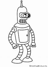 Futurama Bender Coloring Pages Colouring Cartoons Cartoon Print Drawingnow Clipart Adult Science Drawings Printable Library Sheet Drawing Draw Gif sketch template