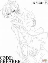 Coloring Code Breaker Ogami Rei Pages Anime Boys Drawing sketch template