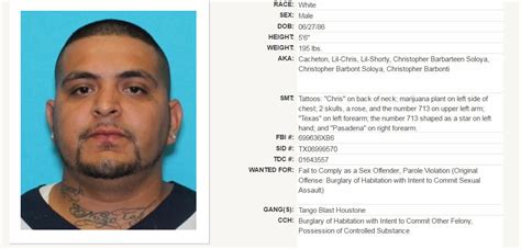 houston sex offender with tango blast connections added to dps s most wanted houston chronicle