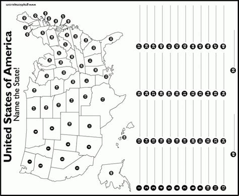 states  capitals map quiz printable printable maps map