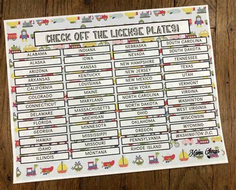 license plate game  printable road trip activity mama cheaps