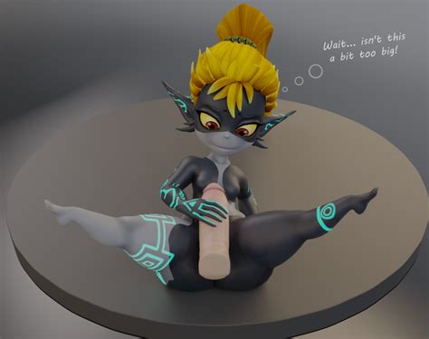 rule 34 3d big ass female imp midna large ass large penis male midna