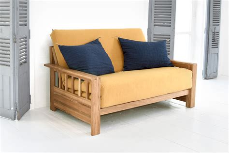 seater solid wood double sofa bed  oak futon company