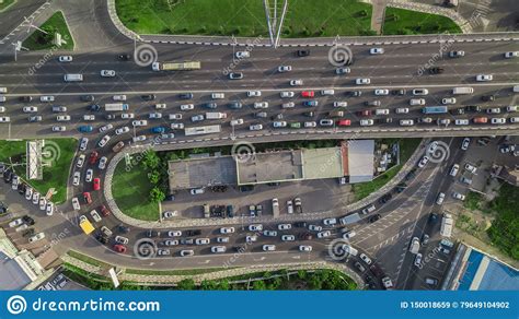 drones eye view traffic jam drone transportation concept stock image image  overhead