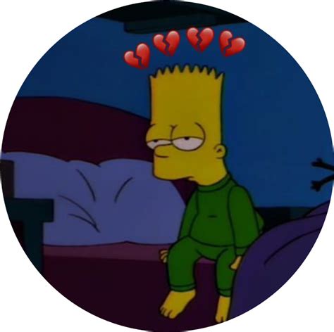 Bart Heartbroken Sticker Sticker By