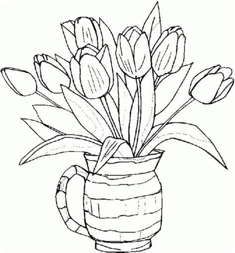 printable spring flower coloring pages coloring home